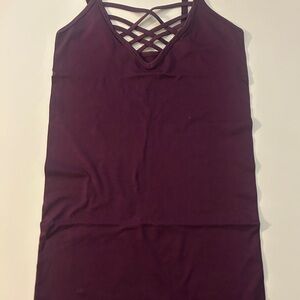 Zenana Outfitters Dark Plum Strappy Camisole S/M NEW